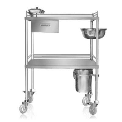 上海躍進不銹鋼換藥車醫(yī)用推車治療車